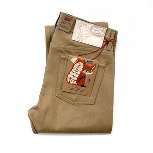 Naked & Famous Denim Brown Fox Selvedge Denim - Weird Guy Jeans